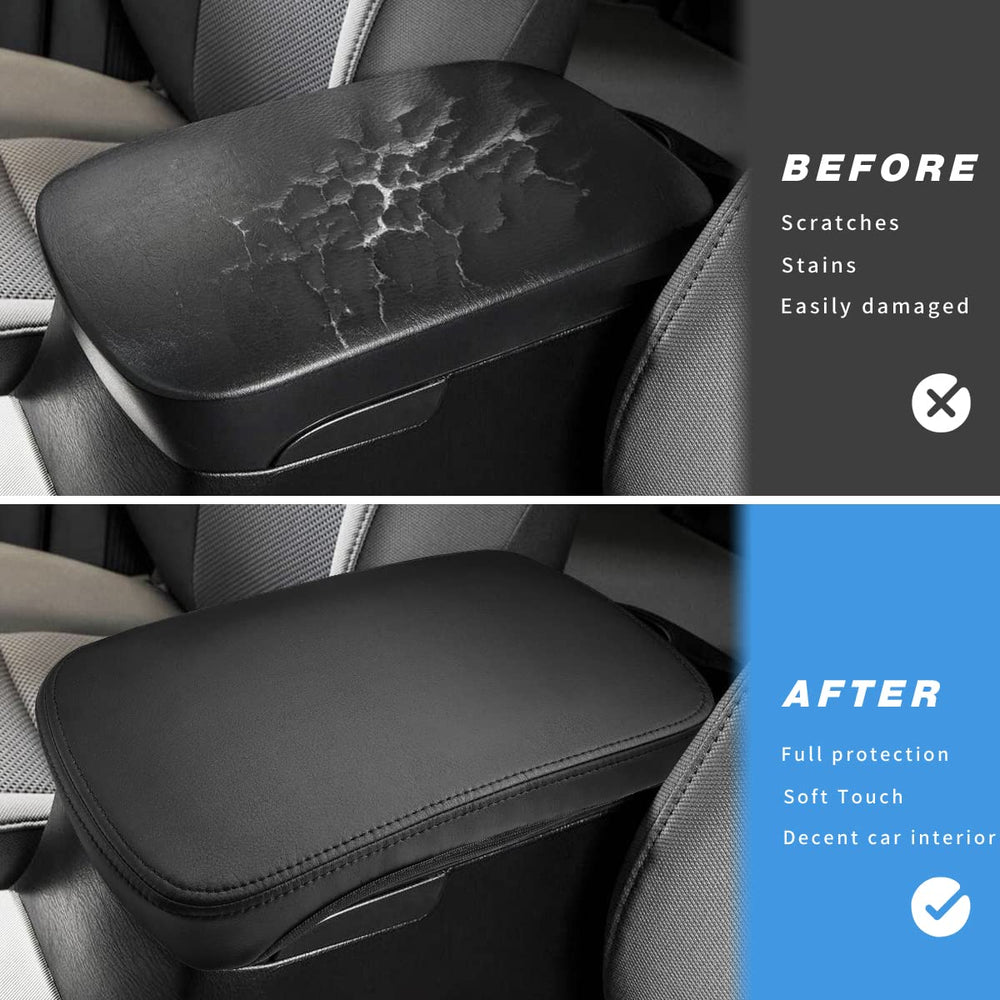 INTGET Tacoma center console protector fits the lid and reduces scratches.