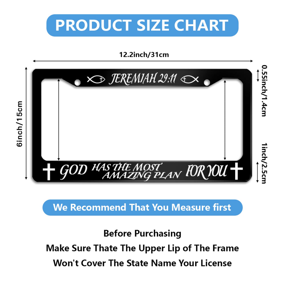 Invincibleframe Jeremiah 2911 license frame back view showing secure fit.