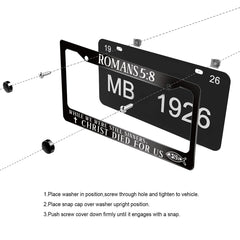 Included screws and washers for Invincibleframe license plate frame installation