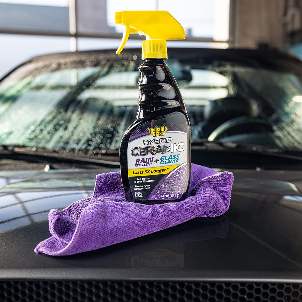 Invisible Glass 92183 spray application demonstrating easy exterior application.