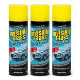 Invisible Glass foam deep-cleaning action lifts road grime from car windows.