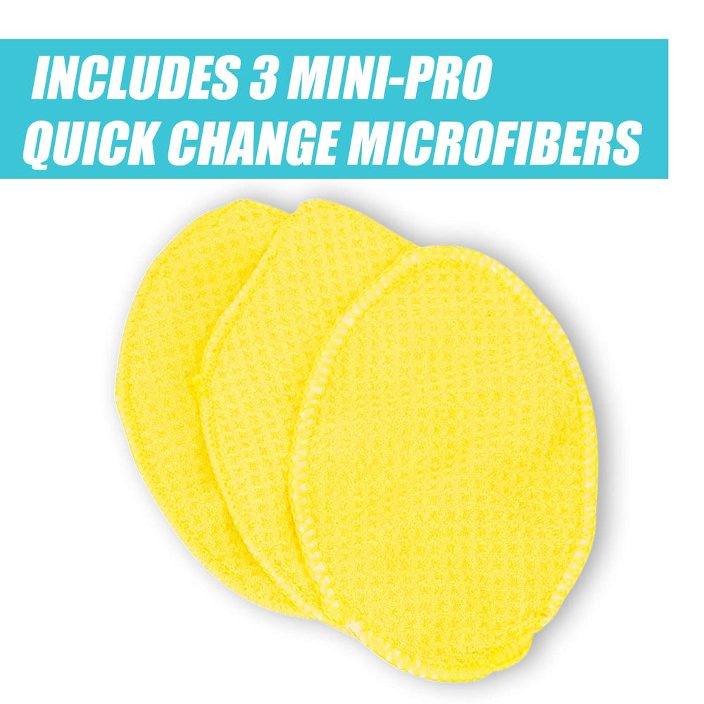 Invisible Glass reversible cleaning surface extends use between pad changes.