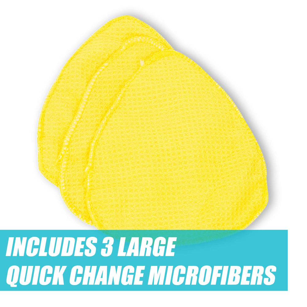 Invisible Glass reusable microfiber pads lift dirt and haze efficiently.