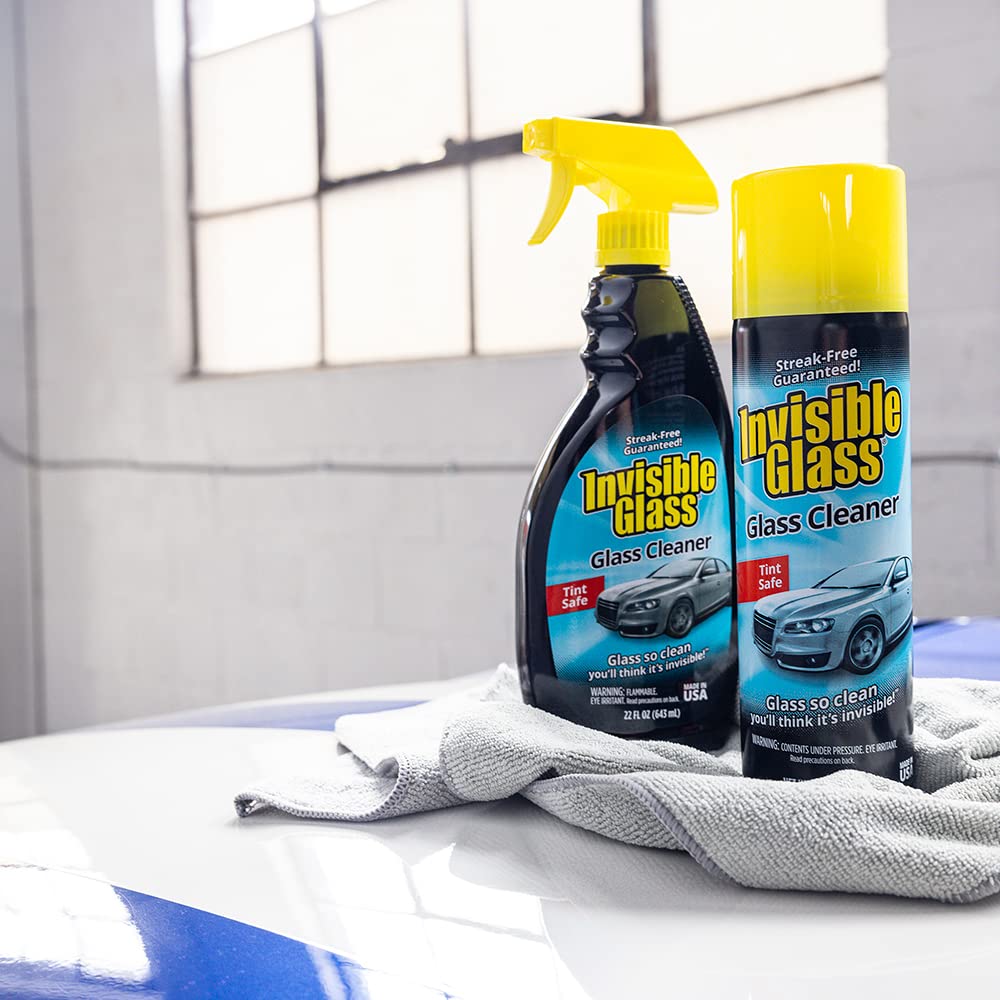 Ammonia-free Invisible Glass formula safe for tinted glass and interiors.