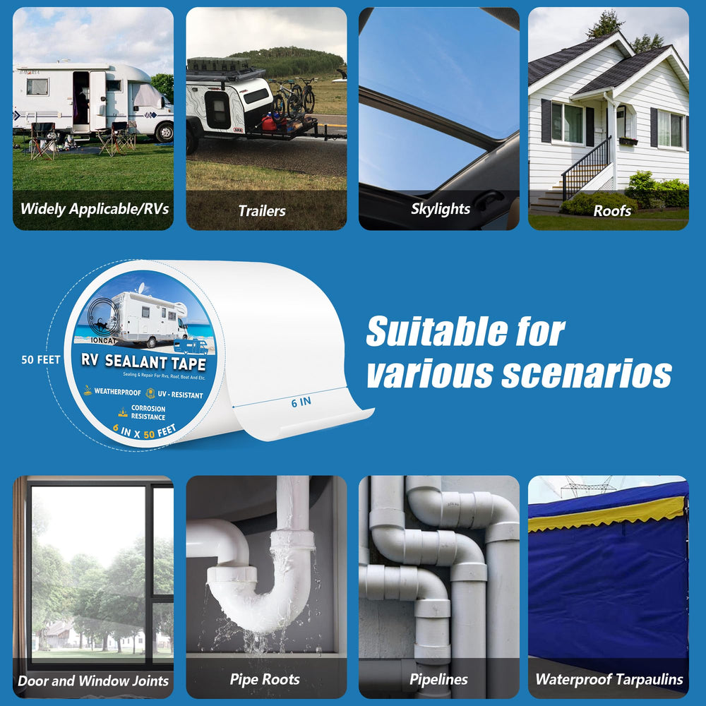 IONCAT long-lasting RV roof sealant tape providing durable weather protection