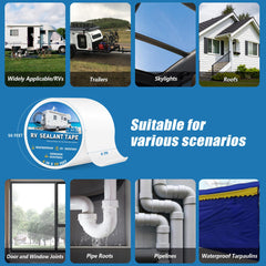 IONCAT RV Roof Sealant Tape white-surface blends with roof aesthetics