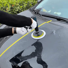 IPELY car detailing setup with pads on drill for efficient results