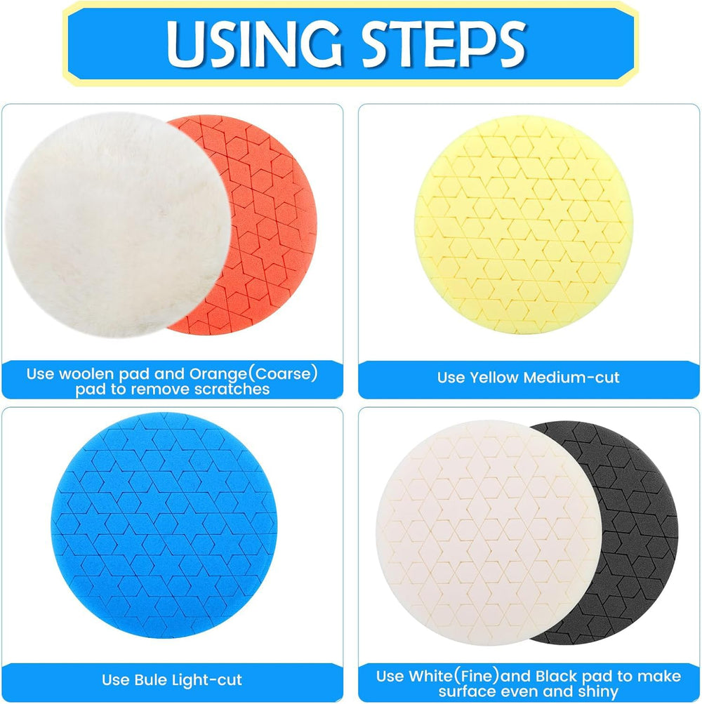 IPELY waffle pattern design pad reduces sling for better polish control
