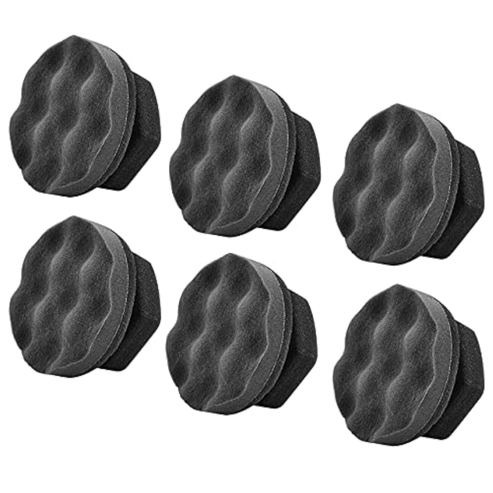 IPELY 6-pack large tire shine applicator pad showing even coverage on a tire