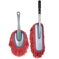 IPELY car duster exterior with extendable handle in red for quick dust removal