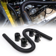 iRKY 48-inch stainless steel flexible radiator hose kit for universal fit and durable performance.