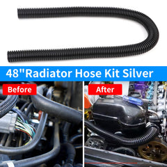 iRKY flexible hose bends to fit tight routing without kinking.
