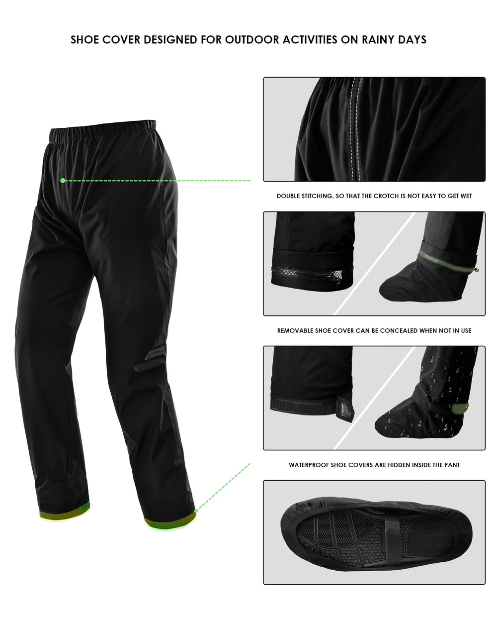 IRON JIA'S rain suit high-visibility reflective strips keep riders seen at night