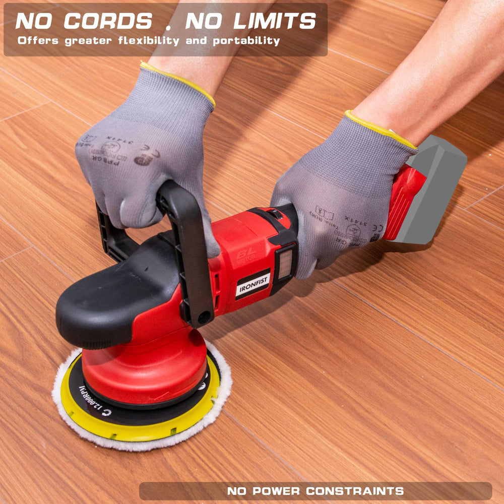 IRONFIST polisher ships with handles, pads, sandpapers, hex keys, and manual