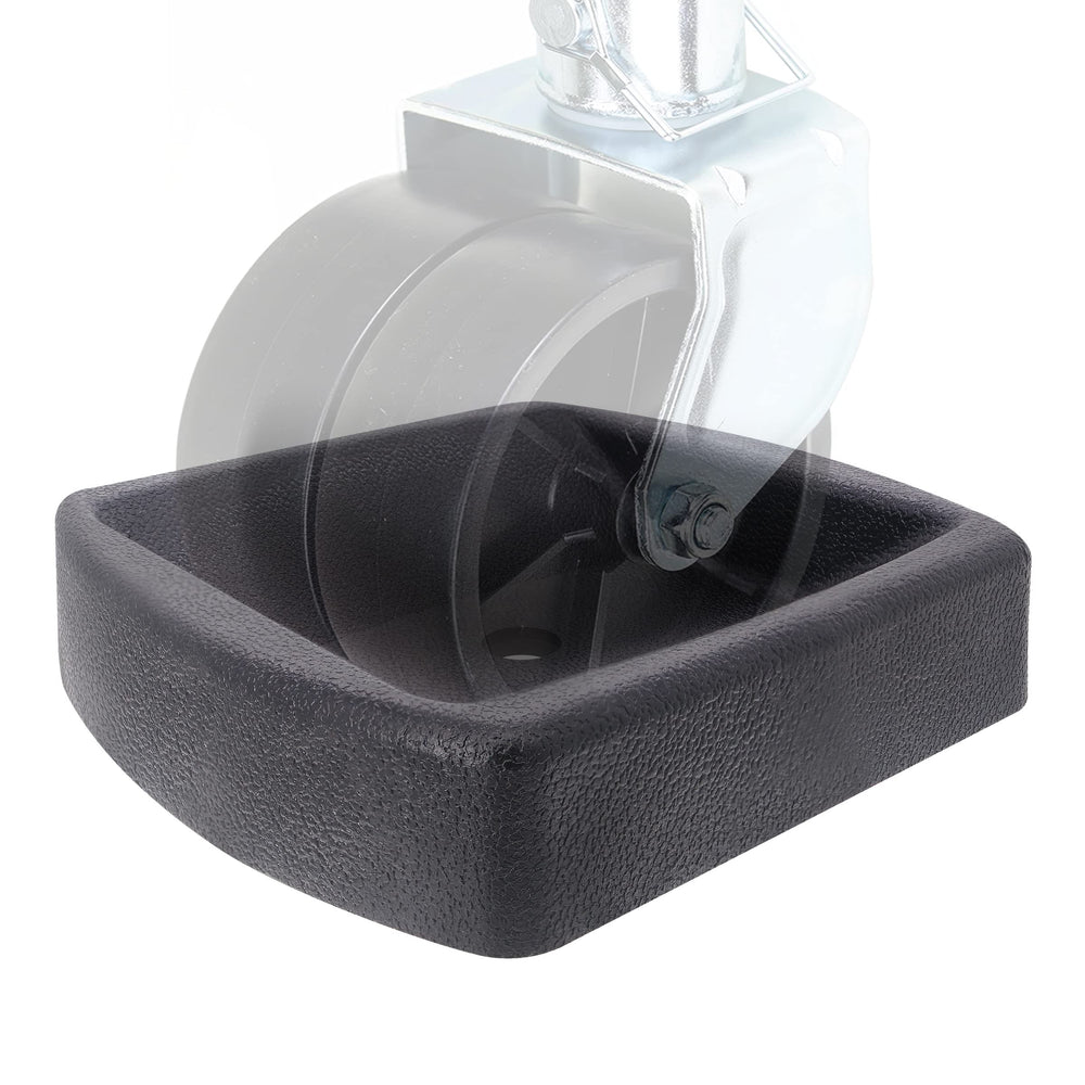 iSaddle dual wheel dock supports 6-inch jacks, delivering stable ground contact on uneven surfaces.