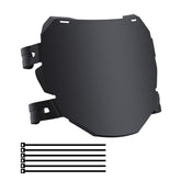 ISDOHS downhill bike number plate, front view, concealing cables for a cleaner look.