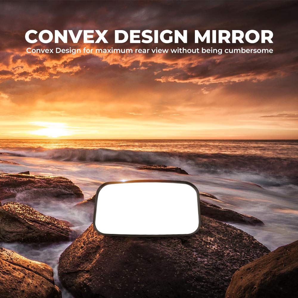 ISSYAUTO UTV mirror uses shatterproof tempered glass for durability.