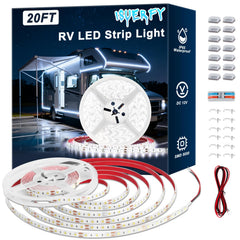 ISUERFY RV awning LED strip across 20ft for bright exterior illumination