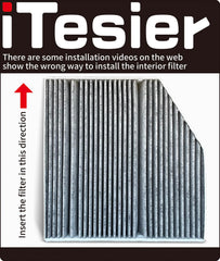 ITESIER cabin air filter E-Class close-up pleats detail