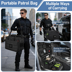 ITHWIU Patrol Bag top pockets for badges and glasses storage.