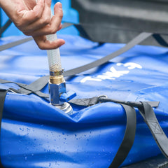 ITRAZ bladder with 3/4 in GHT thread for hose and pump compatibility.