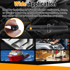 Itsall A1620 supports aluminum and steel rivets for versatility