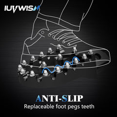 IUVWISN foot pegs 7075-T7 aluminum texture and durability.
