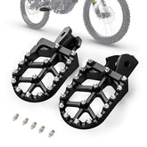 IUVWISN foot pegs side view highlighting the wider platform for relaxed footing.