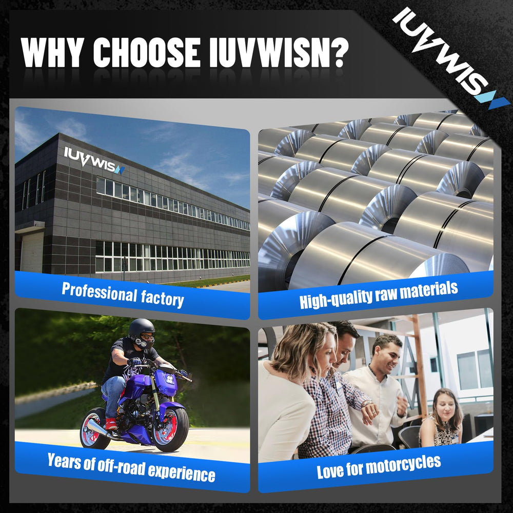IUVWISN foot pegs offer a rugged look with corrosion resistance for daily use.