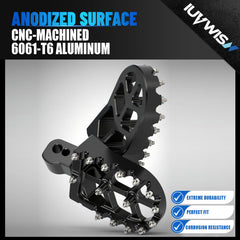 IUVWISN dirt bike foot pegs install easily with simple alignment and screws.