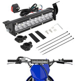 IUVWISN dirt bike LED light bar mounted on handlebars for clear off-road visibility