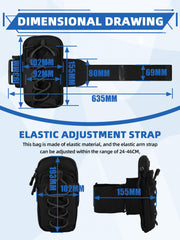 Rugged nylon construction protects items on rugged trails.
