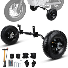 IUVWISN universal-fit training wheels provide stable support for kids' 49cc dirt bikes.