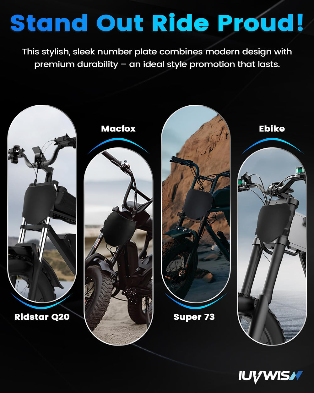 Easy mounting to the front fork with no special tools needed.