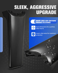 IUVWISN black rear fender design adds a modern look and protection.