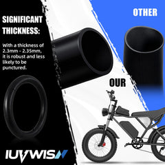 IUVWISN eBike inner tube 20x4-0 compatibility list emphasizes universal fit