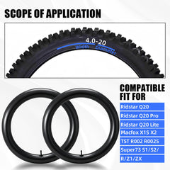 IUVWISN eBike inner tube 20x4-0 valve detail for secure inflation