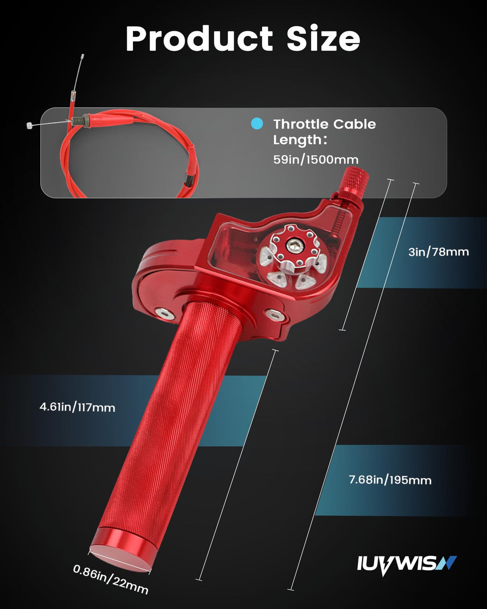 IUVWISN anodized bright finish, durable color that resists wear and corrosion.