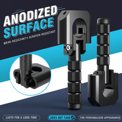 IUVWISN black finish foot pegs add rugged style to your bike.