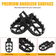 IUVWISN Black matte finish foot pegs add sleek style to the bike
