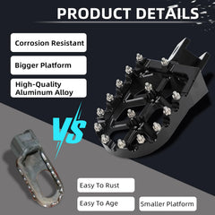IUVWISN TW200 foot pegs CNC precision for secure grip on terrain.