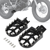 IUVWISN foot pegs for TW200 with wide platform, improved grip and comfort.