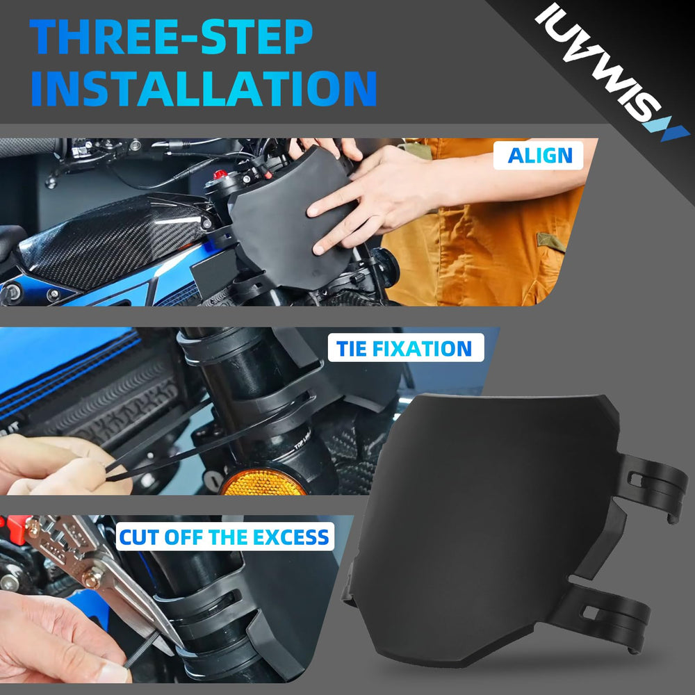 IUVWISN waterproof, anti-corrosion plate guards wiring from mud and spray.