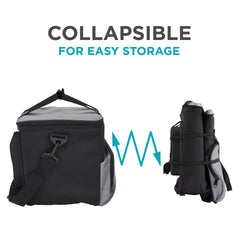 Ivation 15L cooler bag with shoulder strap for hands-free travel.