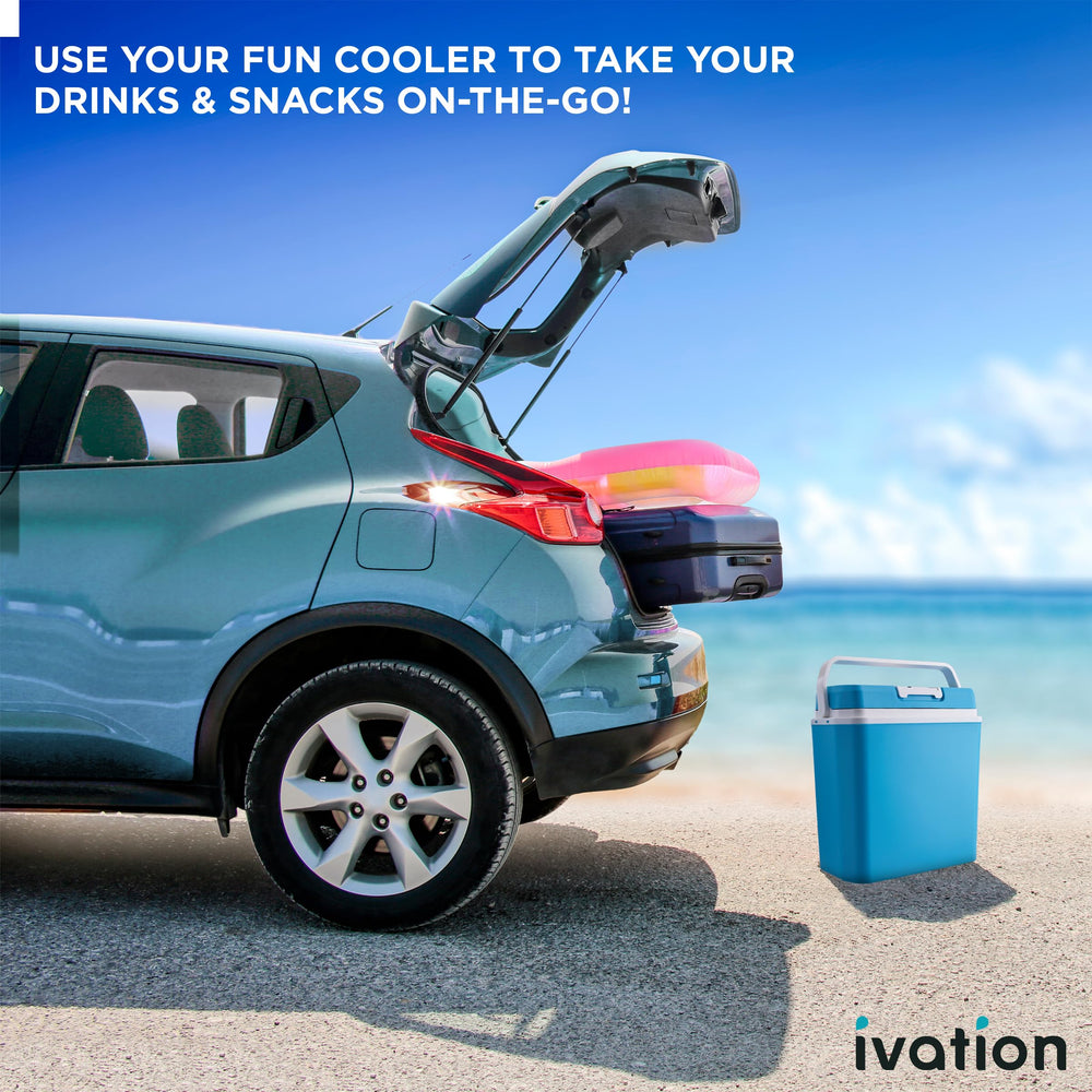 Ivation car-adapter setup ready for travel and outdoor adventures.