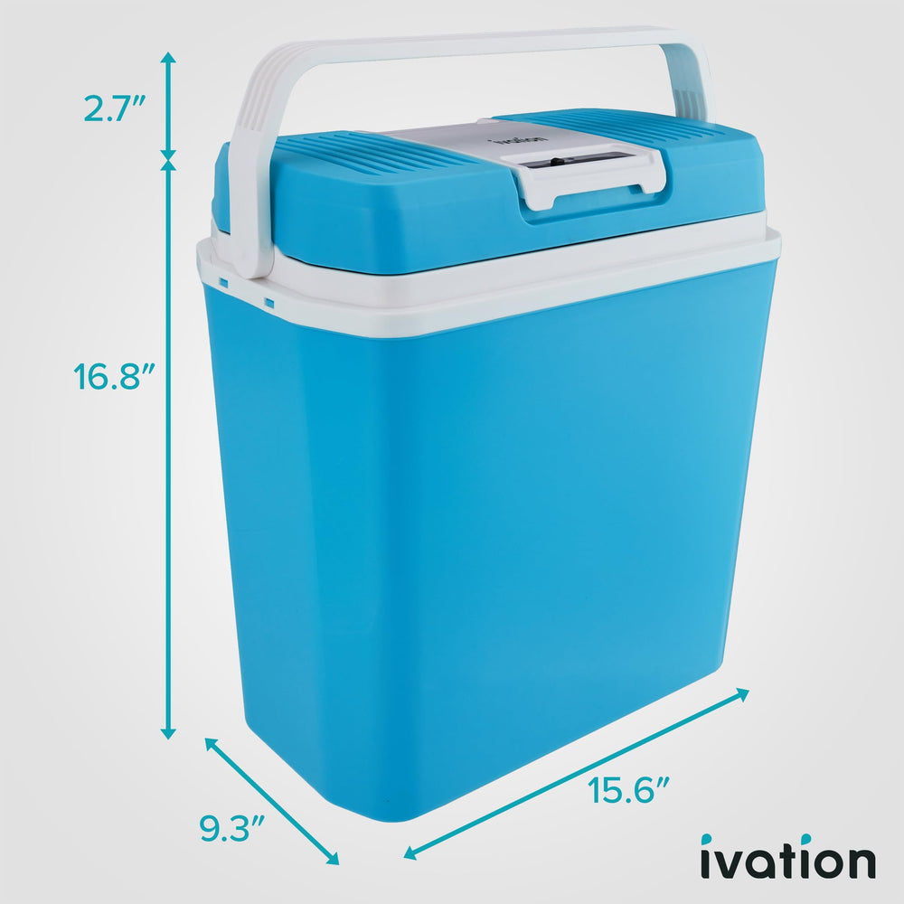Ivation 24L outdoor dining setup for picnics and road trips.