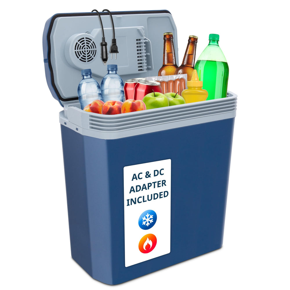Ivation 24L cooler with handle, ideal for on-the-go camping and road trips.