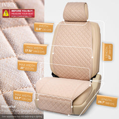 IVICY front seat cover compatibility guide confirms fit for most vehicles.