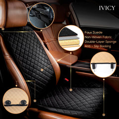 IVICY front seat cover with durable faux suede fabric for daily protection.