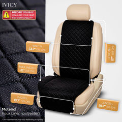 IVICY front seat cover with non-slip backing keeps the cover in place.